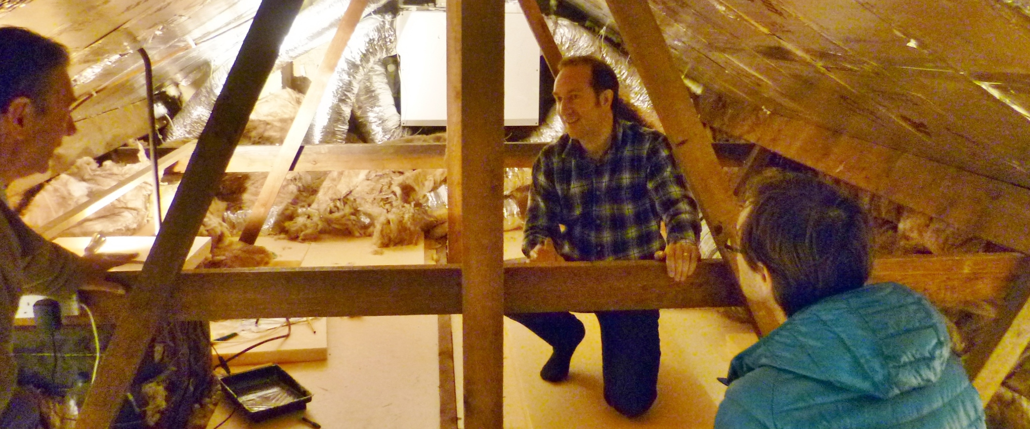 Loft insulation and boarding