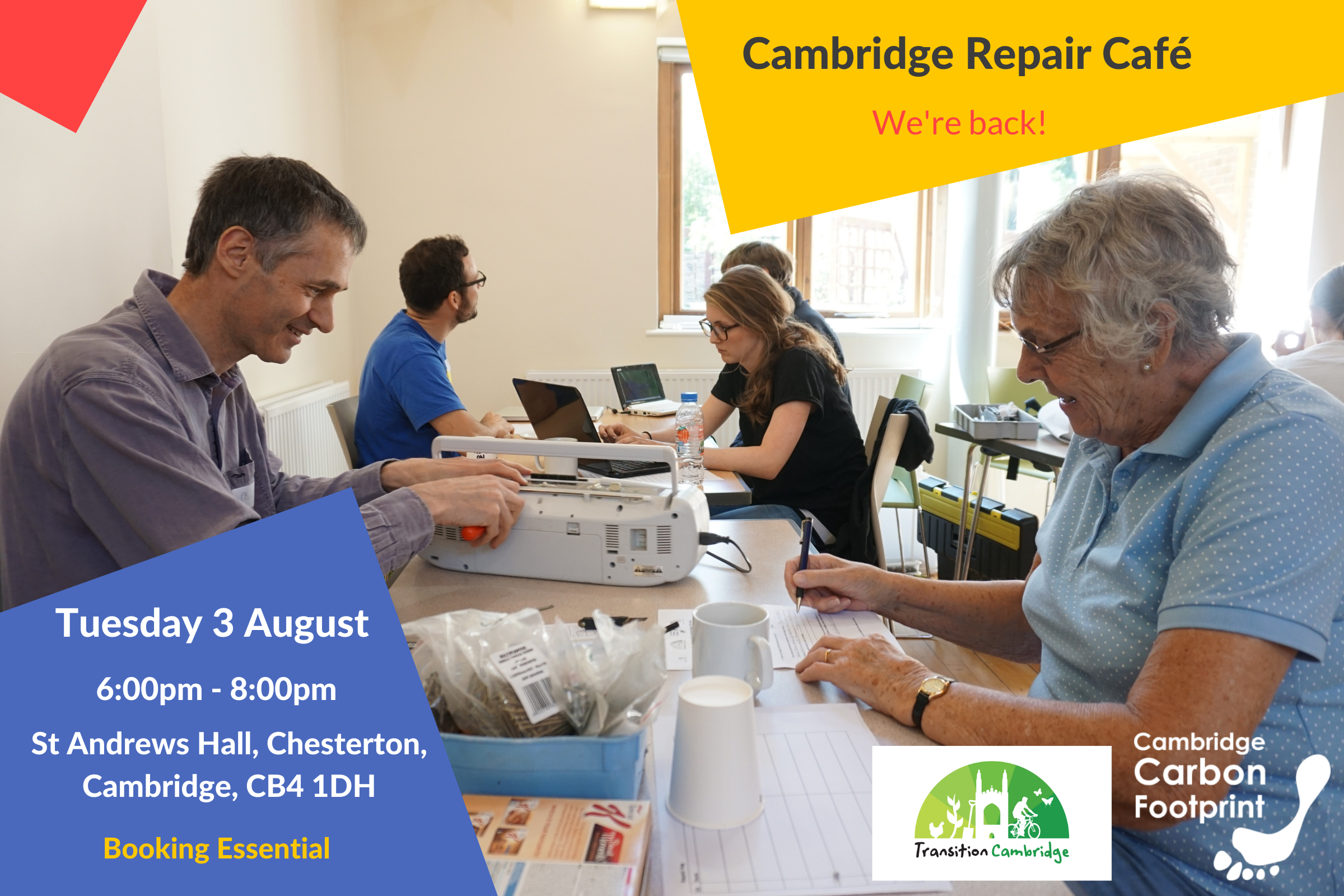 Cambridge Repair Café – we’re back!